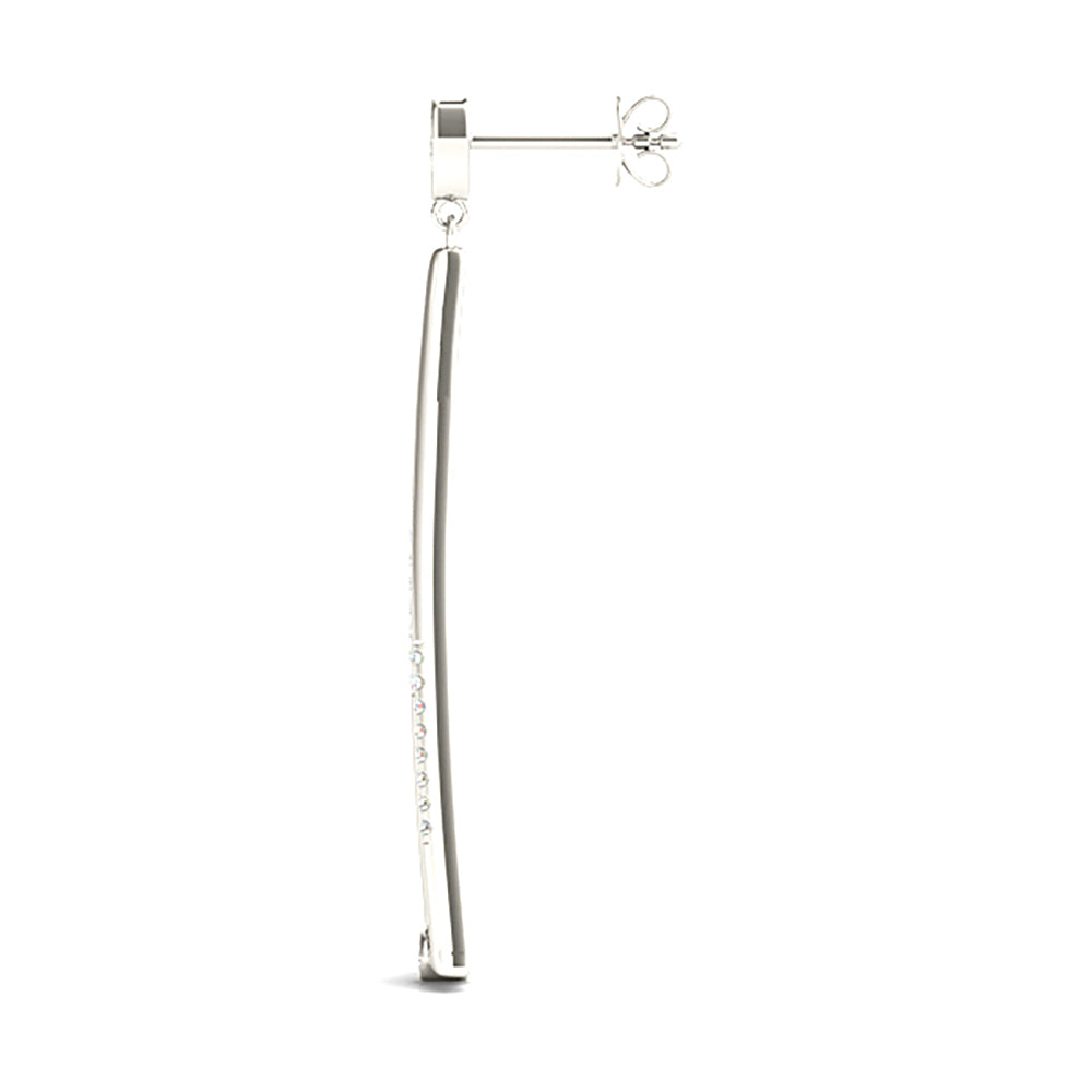0.25 ctw Diamond Modern Drop Earrings - 18K Yellow Gold