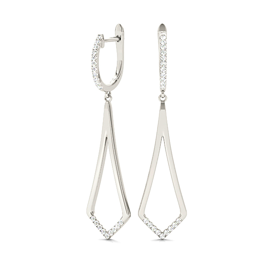 0.20 ctw Diamond Modern Drop Earrings