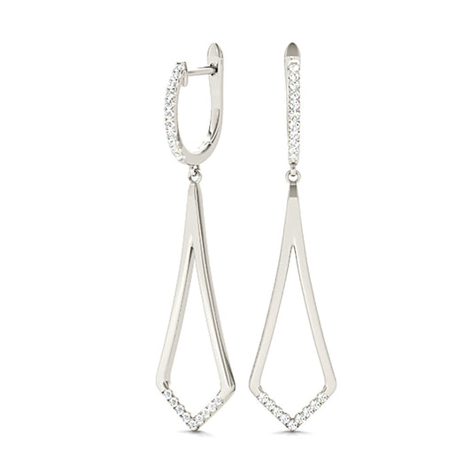 0.20 ctw Diamond Modern Drop Earrings