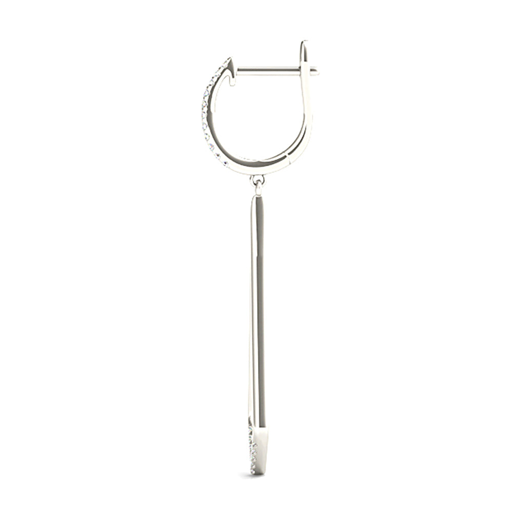 0.20 ctw Diamond Modern Drop Earrings - 18K Yellow Gold