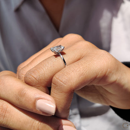 Radiant Cut Engagement Ring In Solitaire Style
