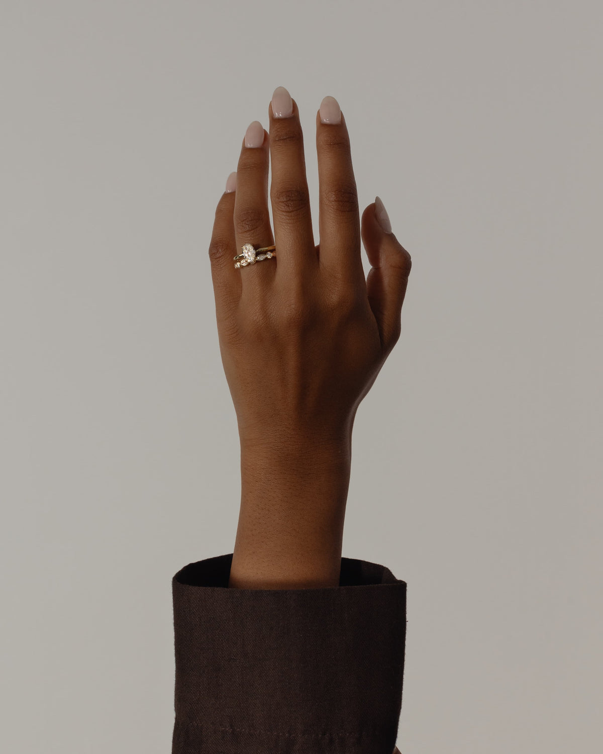 Emma - Classic Oval Claw Solitaire with Hidden Halo Engagement Ring - White Gold