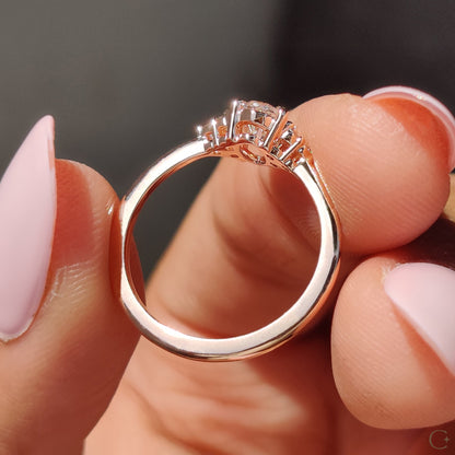 Oval Shaped Diamond Engagement Ring In Muse Style