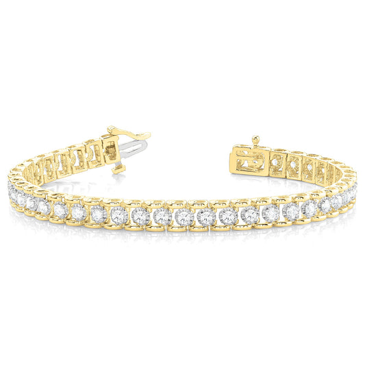 2.0 ctw Round Diamond Tennis Bracelet Four Prong Set