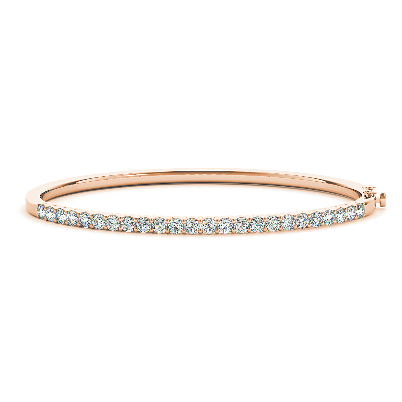 1.50 ctw Round Diamond Classic Bangle Bracelet - 18K Yellow Gold