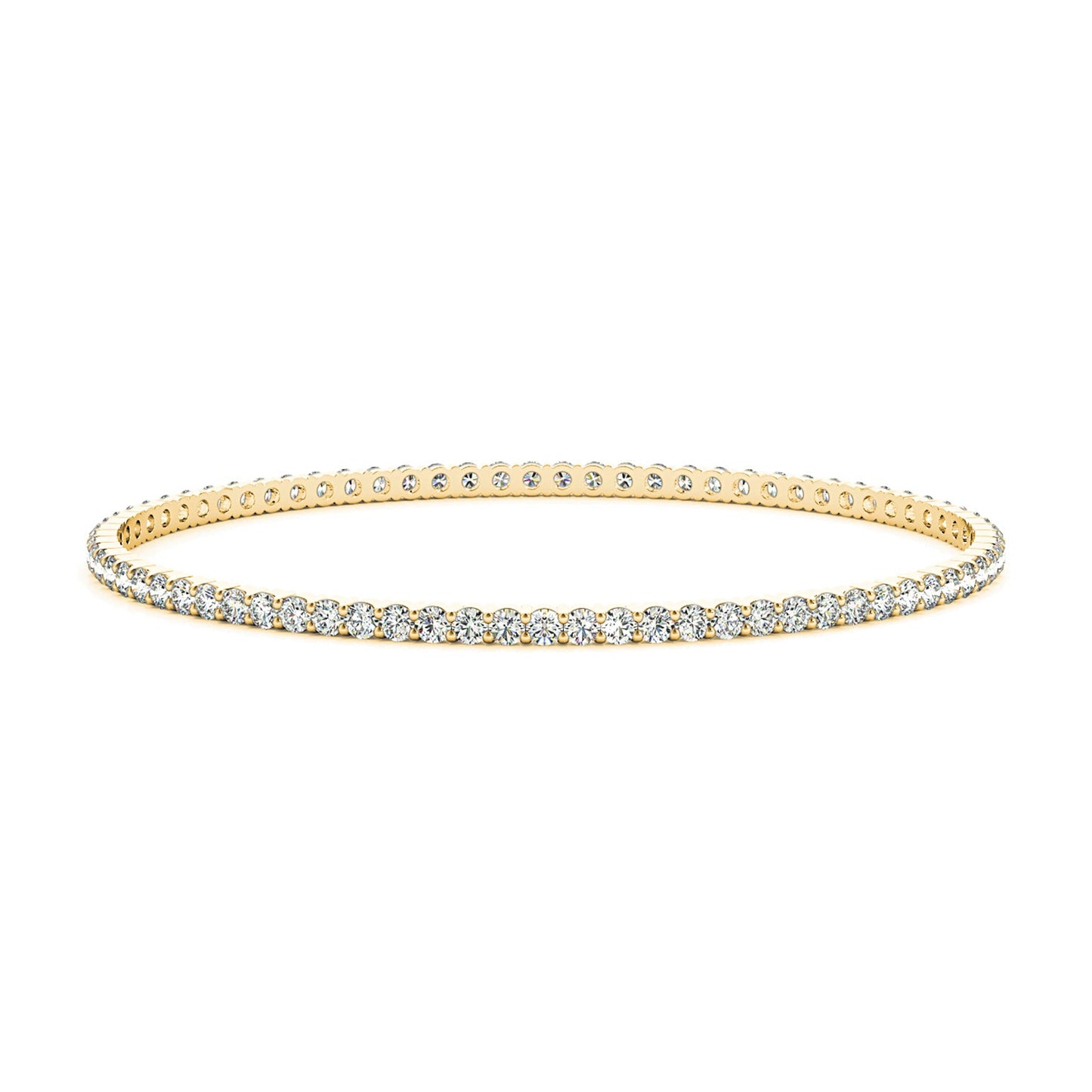 1.75 ctw Diamond Eternity Bangle Bracelet - 18K Yellow Gold