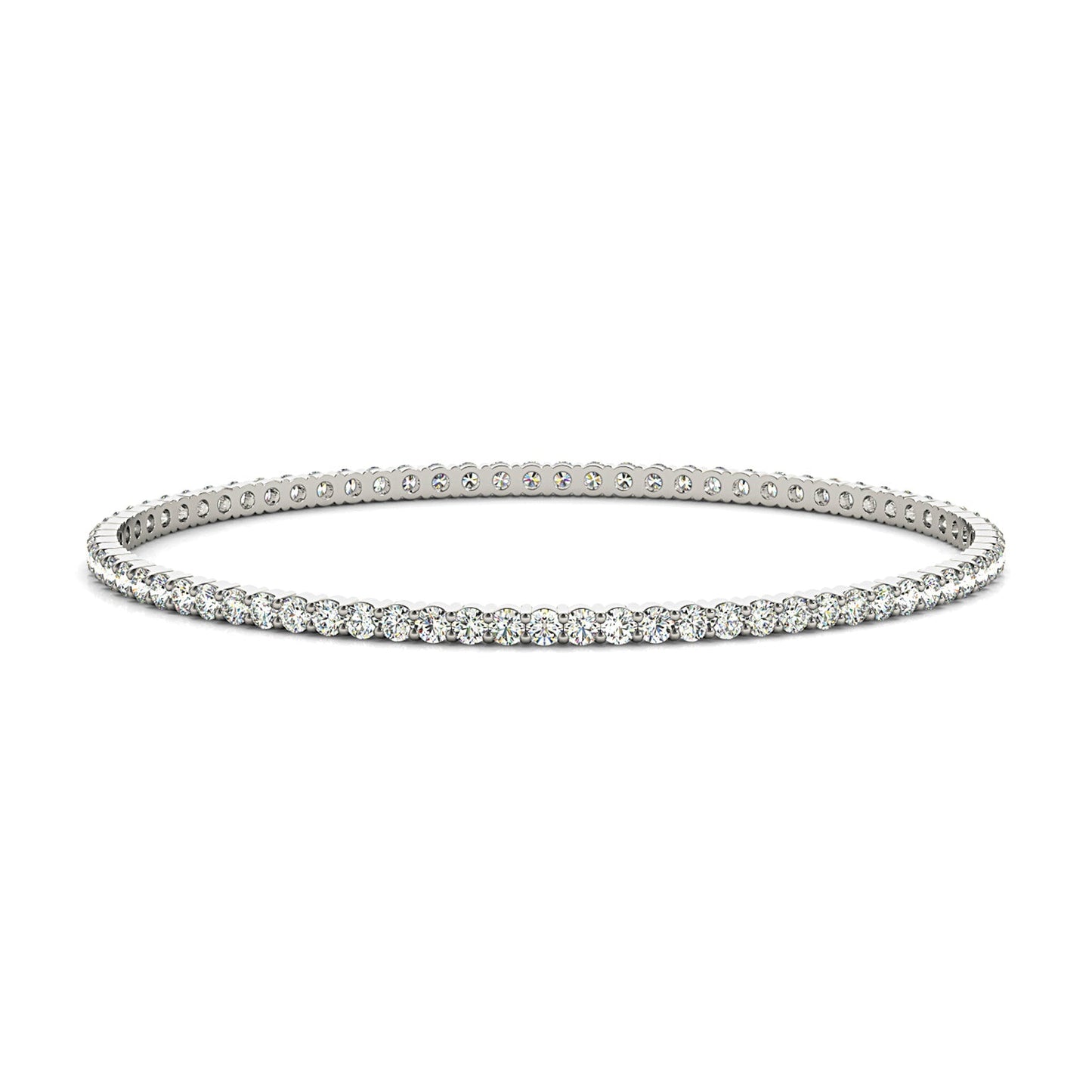 1.75 ctw Diamond Eternity Bangle Bracelet - Platinum 950