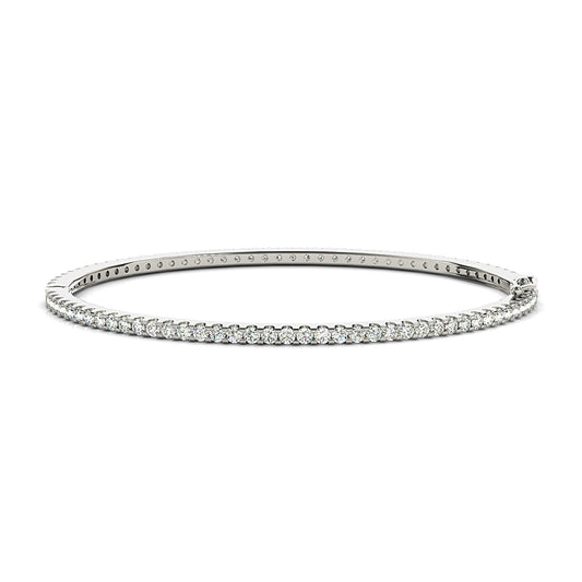 2.35 ctw Diamond Eternity Bangle Bracelet U Prong Set - Platinum 950