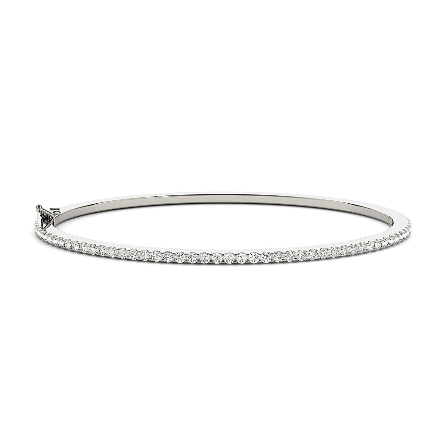 0.85 ctw Round Diamond Classic Bangle Bracelet - Platinum 950