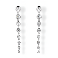 Graduated Diamond Drop Earrings