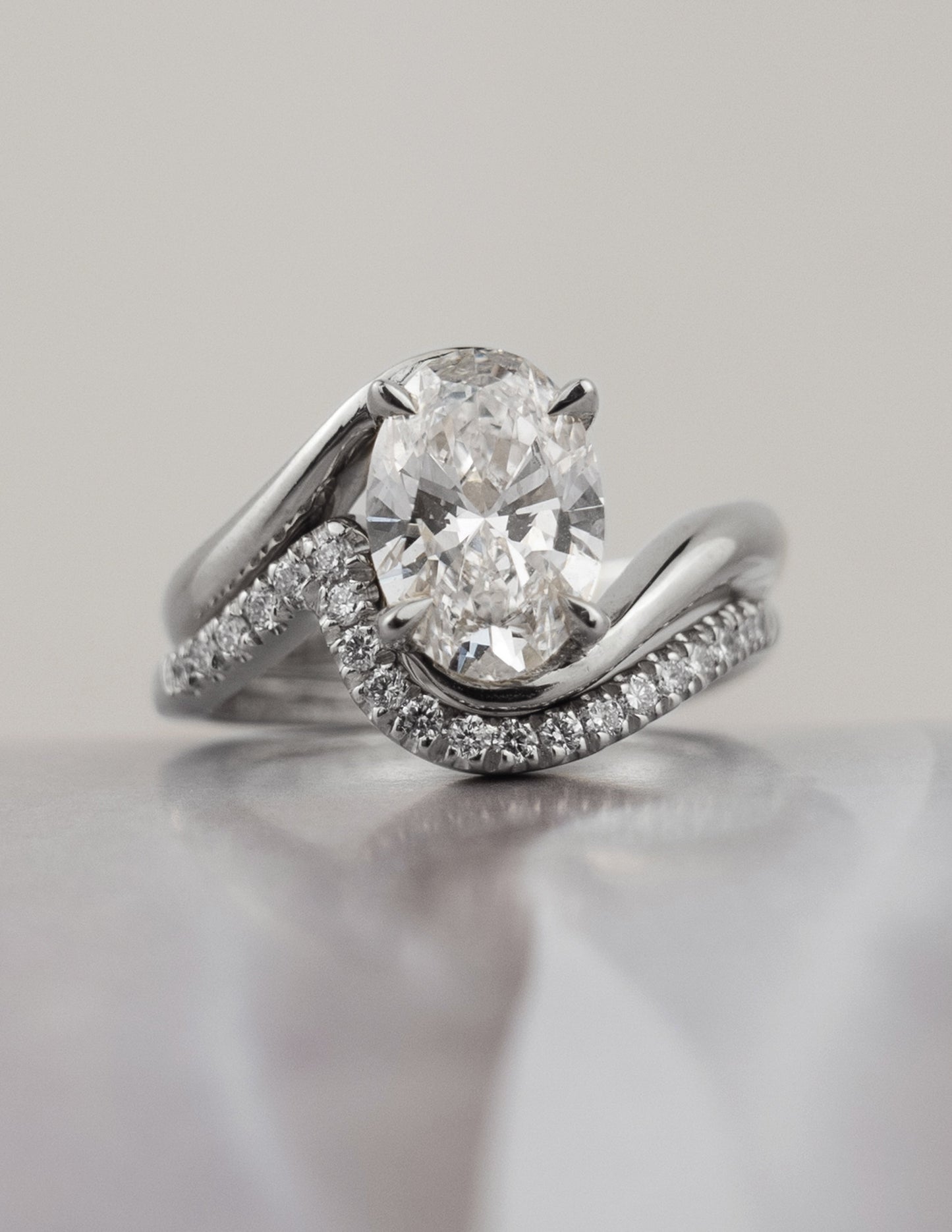 Oval Lab Grown Diamond Engagement Ring