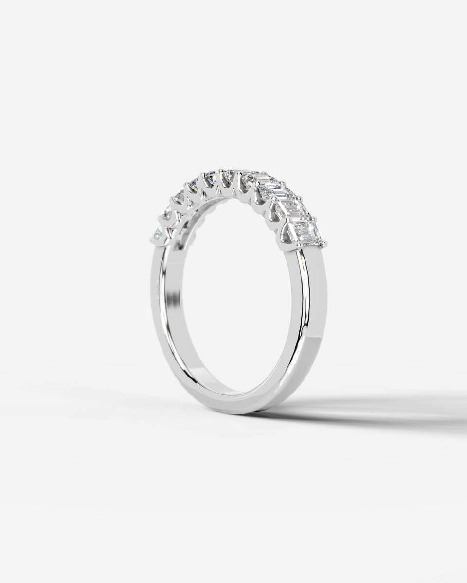 Alicia Lab Grown Emerald Diamond Wedding Ring - Platinum