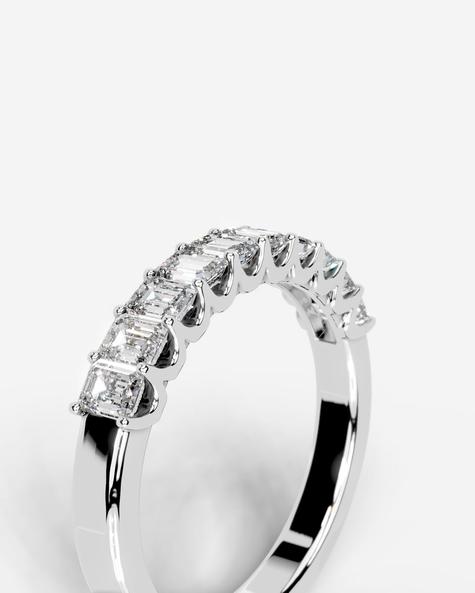 Alicia Lab Grown Emerald Diamond Wedding Ring - Platinum