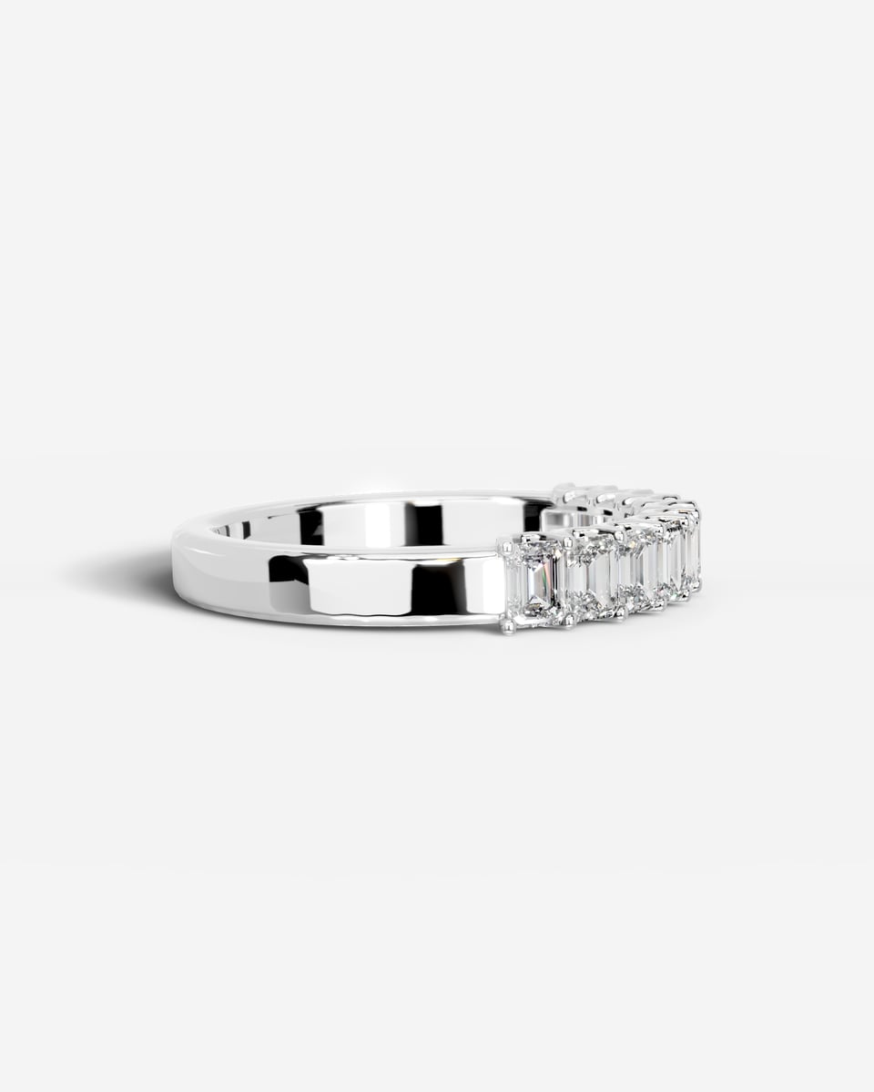 Alicia Lab Grown Emerald Diamond Wedding Ring - Platinum