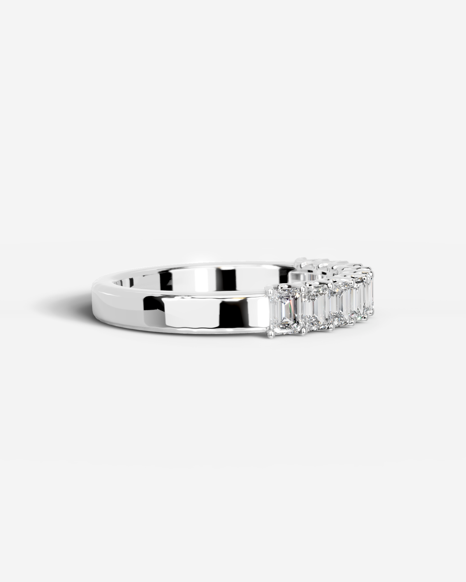 Alicia Lab Grown Emerald Diamond Wedding Ring - White Gold - 18K - 3ct