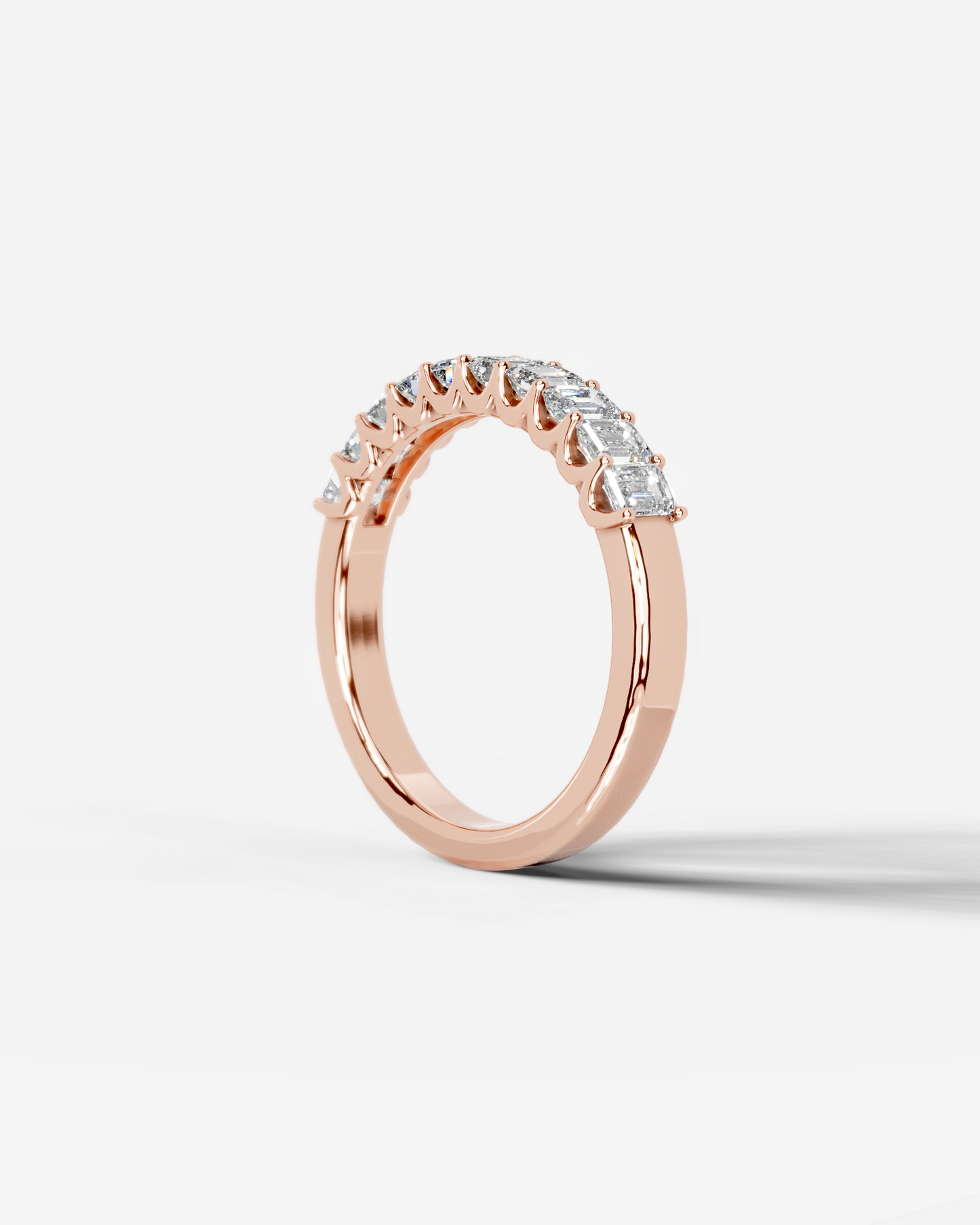 Alicia Lab Grown Emerald Diamond Wedding Ring - Rose Gold - 14K - 6ct