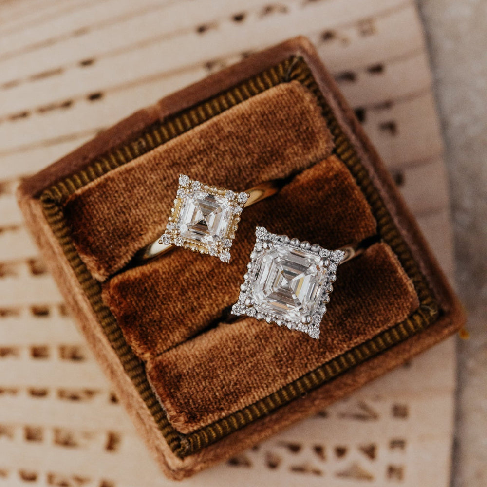 The Aurora Asscher Cut Ring
