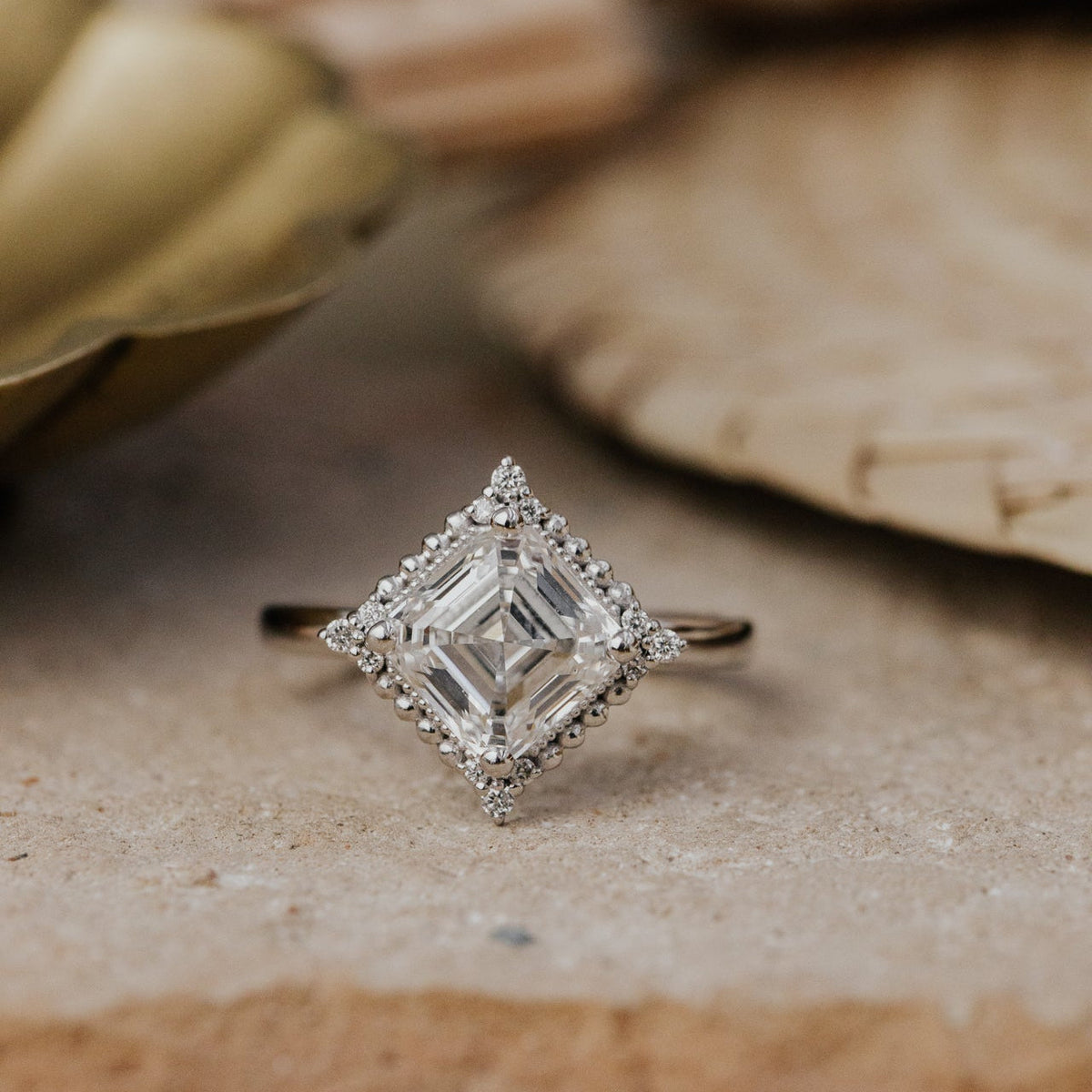 The Aurora Asscher Cut Ring