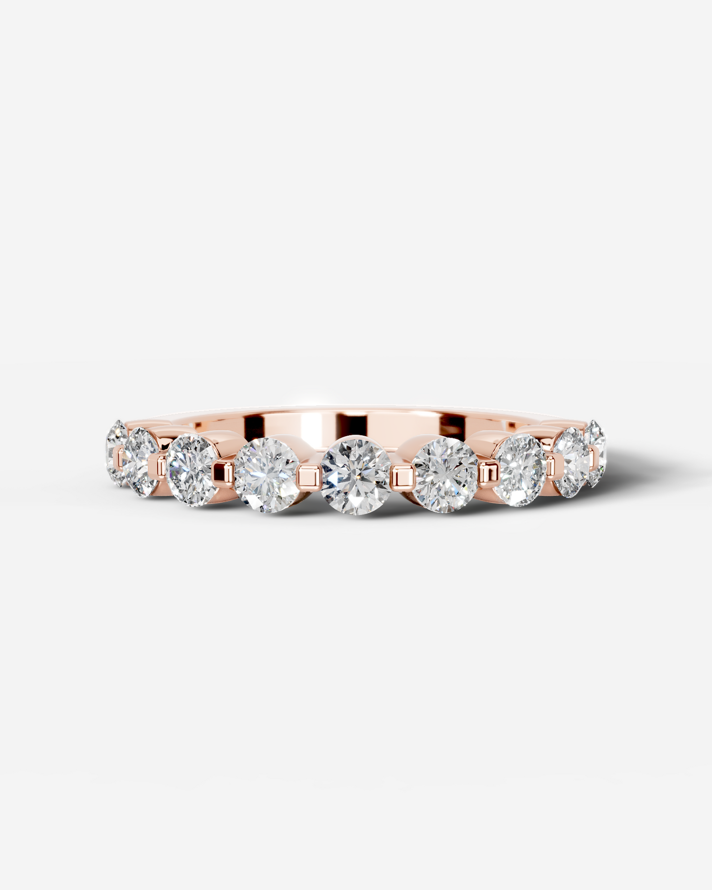 Amari Lab Grown Round Diamond Wedding Ring - Rose Gold - 18K - 6ct