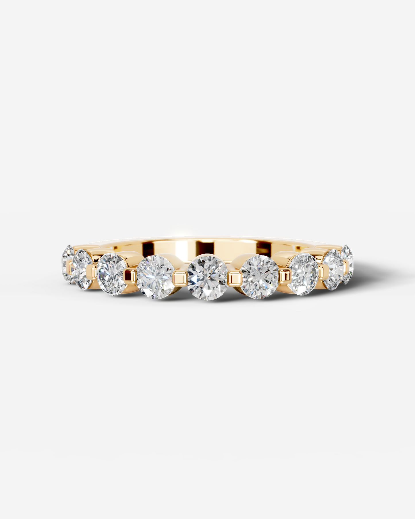 Amari Lab Grown Round Diamond Wedding Ring - Yellow Gold - 18K - 6ct
