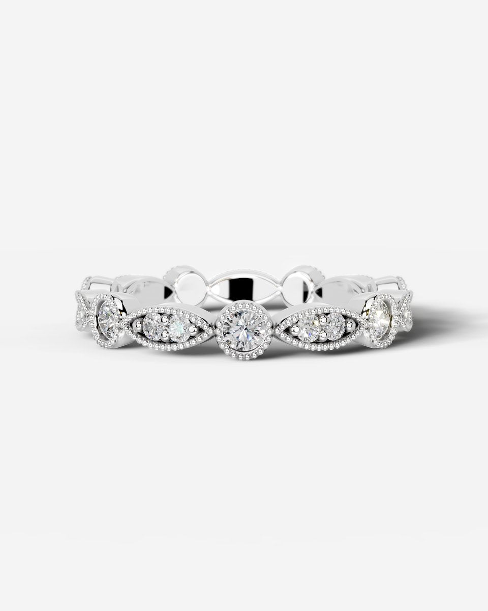 Amelia Lab Grown Round Diamond Wedding Ring - Platinum