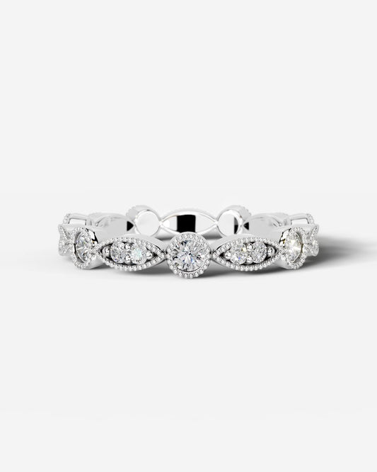 Amelia Lab Grown Round Diamond Wedding Ring - Platinum