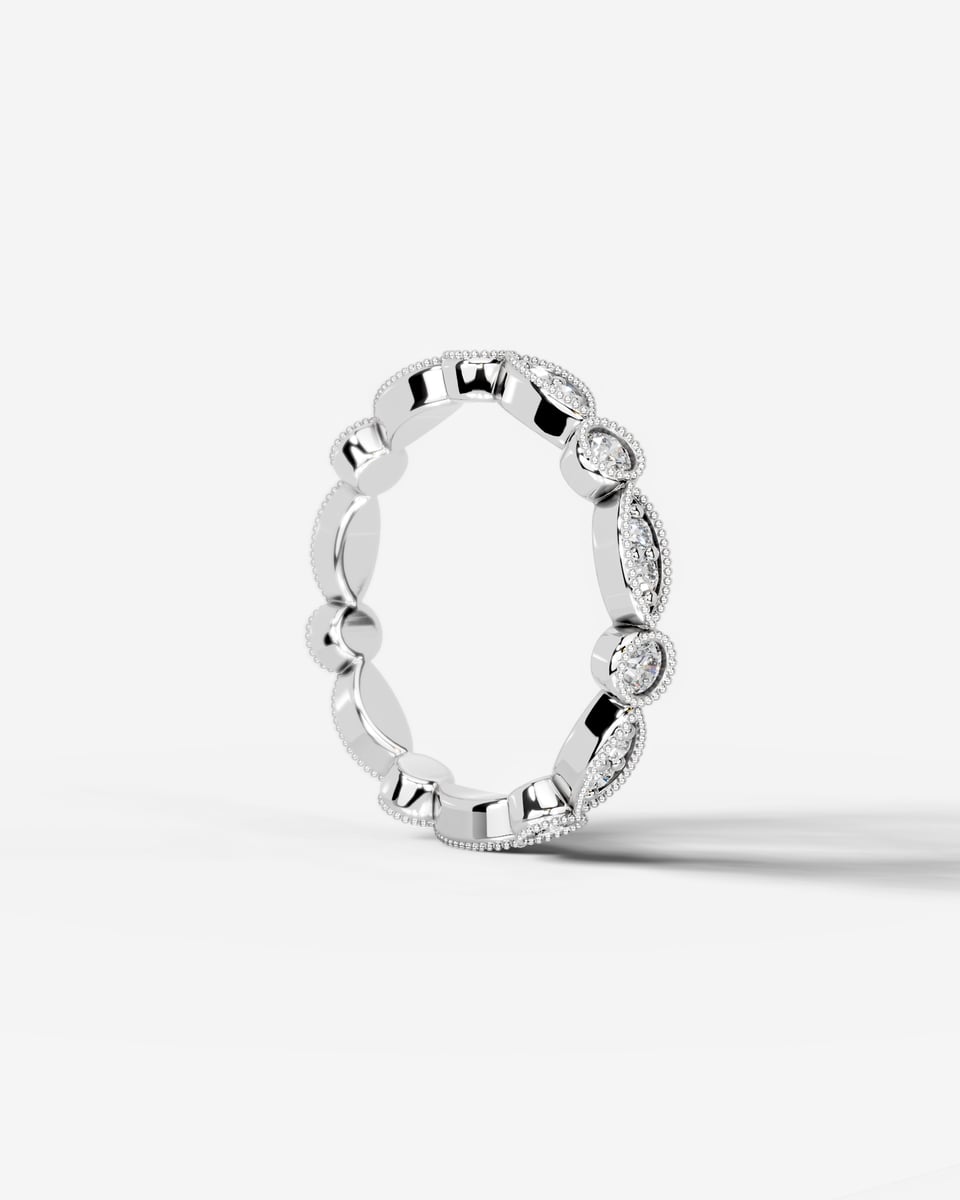 Amelia Lab Grown Round Diamond Wedding Ring - Platinum