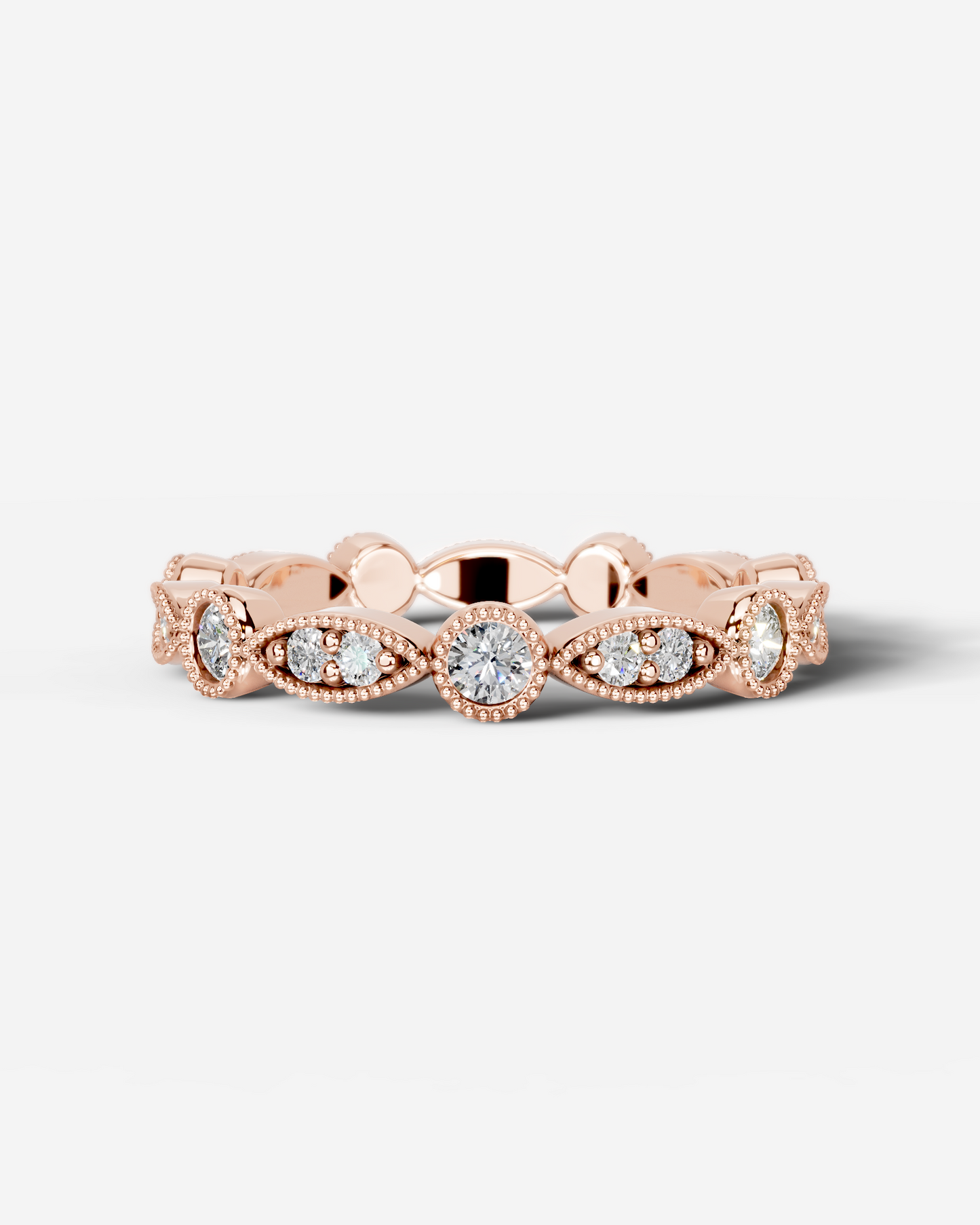 Amelia Lab Grown Round Diamond Wedding Ring - Rose Gold - 18K - 6ct