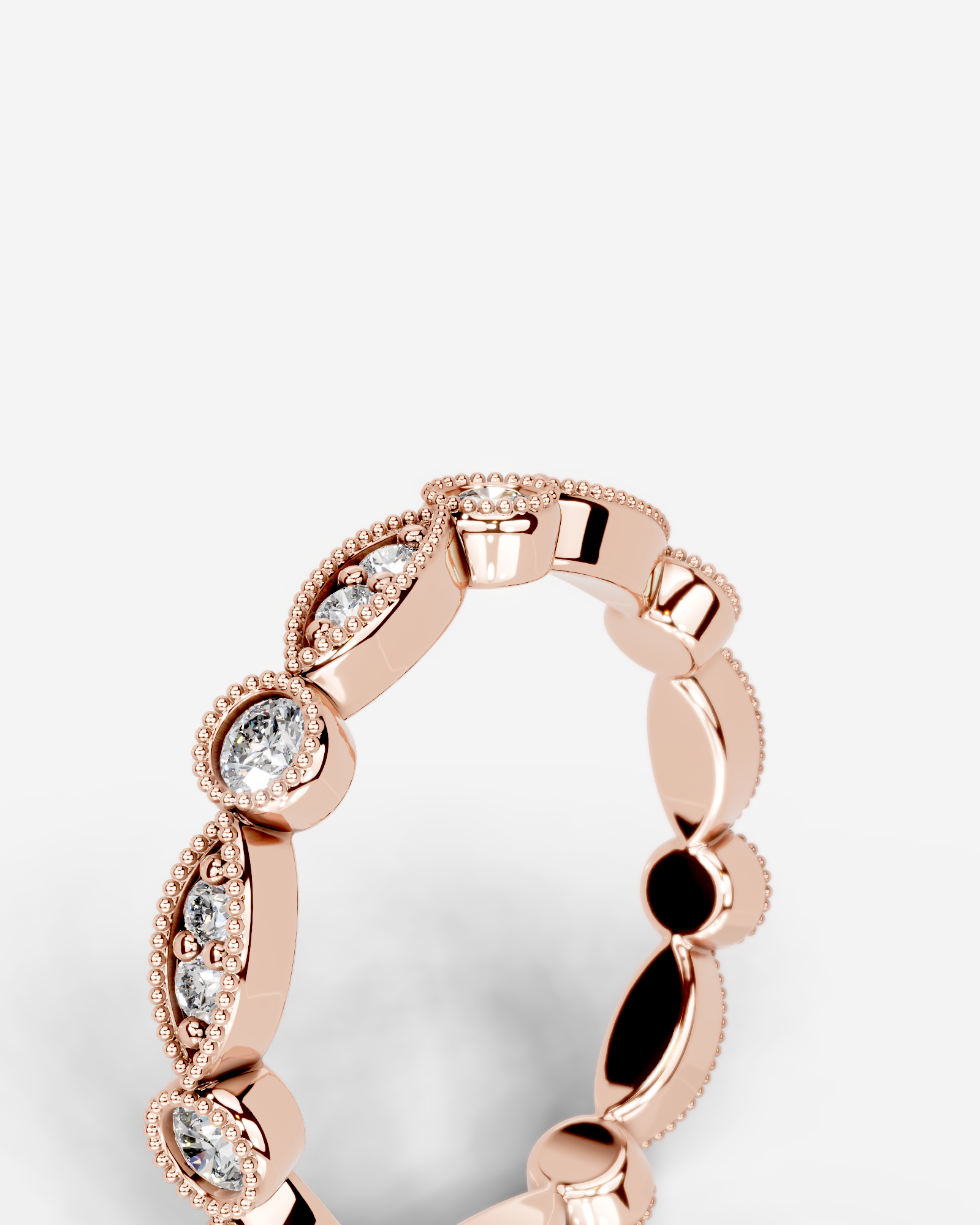 Amelia Lab Grown Round Diamond Wedding Ring - Rose Gold - 18K - 2ct