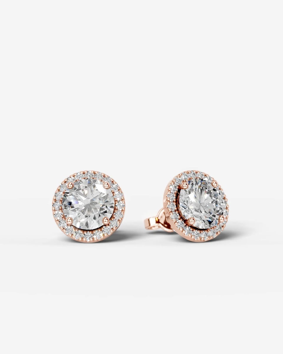 Anastasia Curved Lab Grown Round Diamond Wedding Ring - Rose Gold