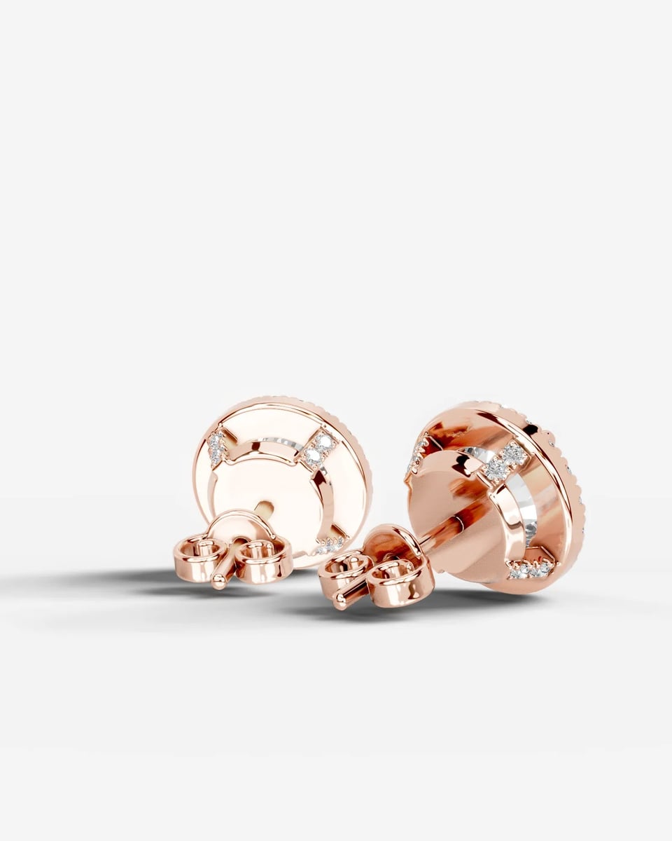 Anastasia Curved Lab Grown Round Diamond Wedding Ring - Rose Gold