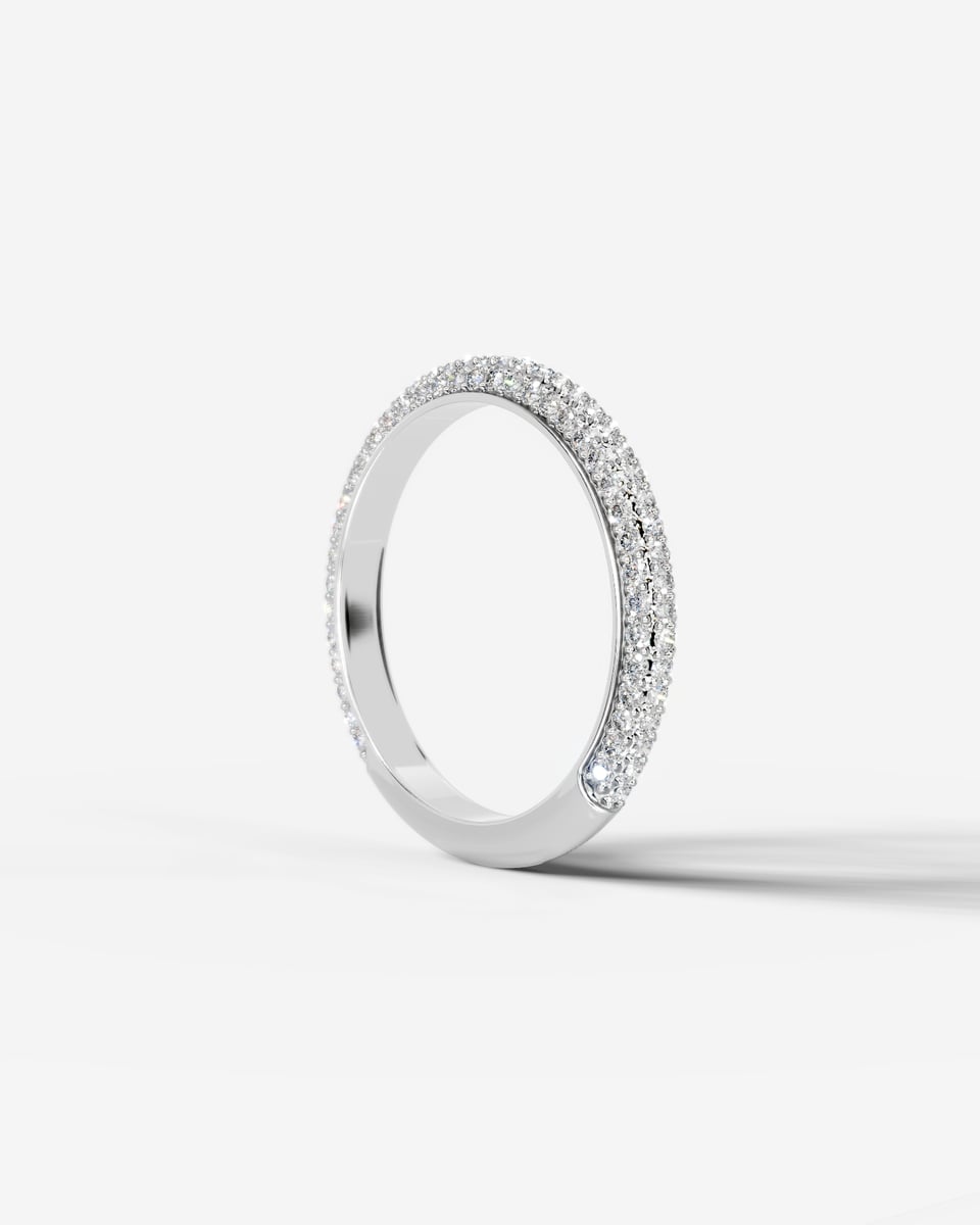Anastasia Lab Grown Round Diamond Wedding Ring - Platinum