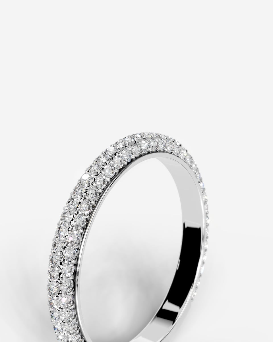 Anastasia Lab Grown Round Diamond Wedding Ring - Platinum