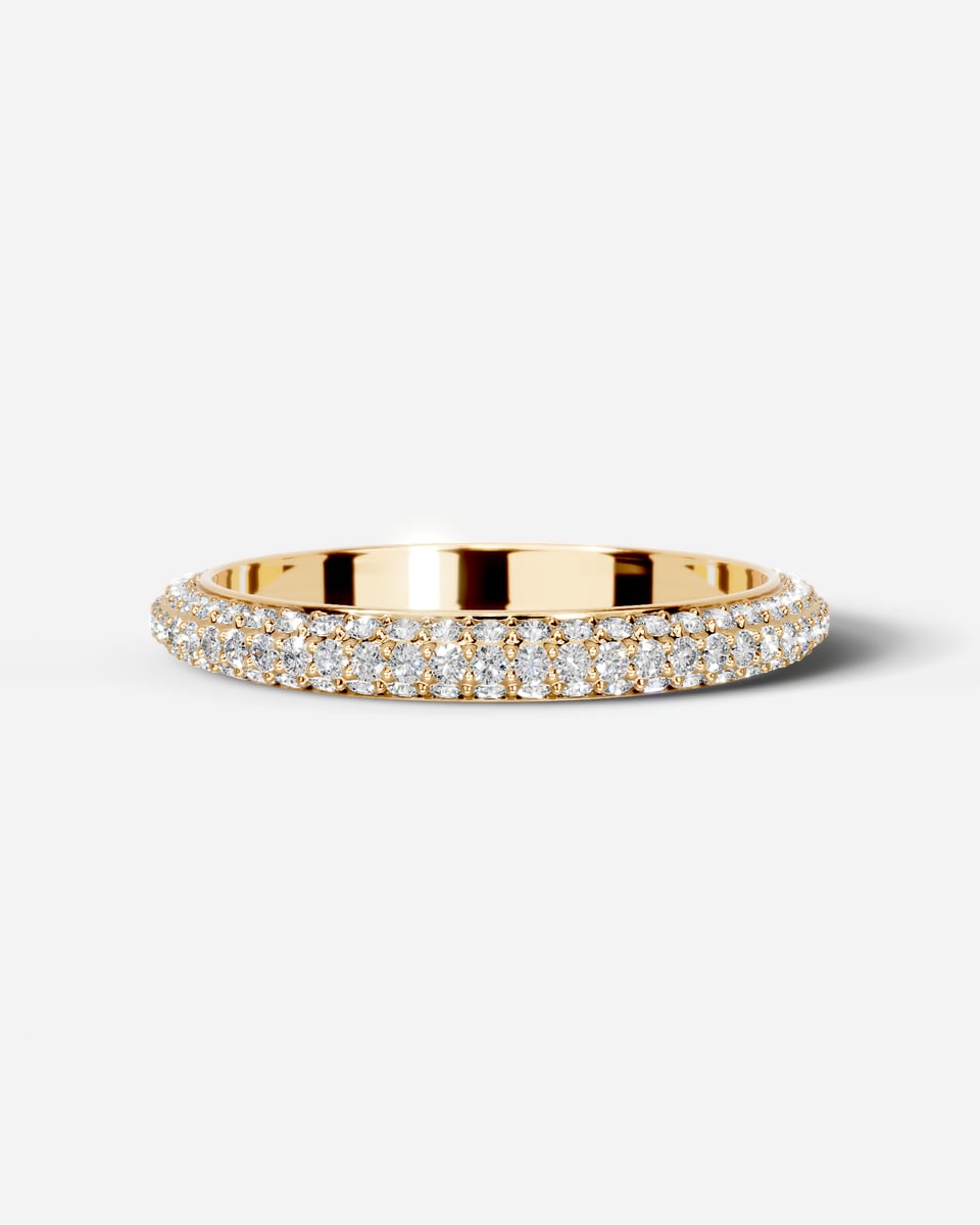 Anastasia Lab Grown Round Diamond Wedding Ring - Yellow Gold