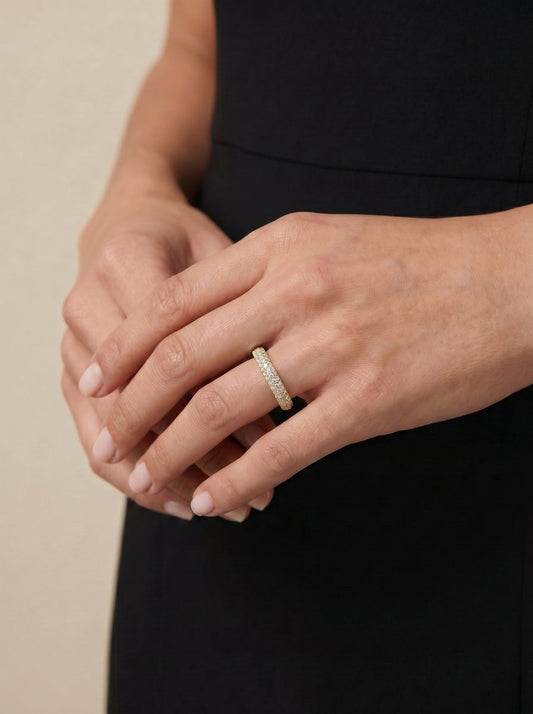 Anastasia Lab Grown Round Diamond Wedding Ring - Yellow Gold