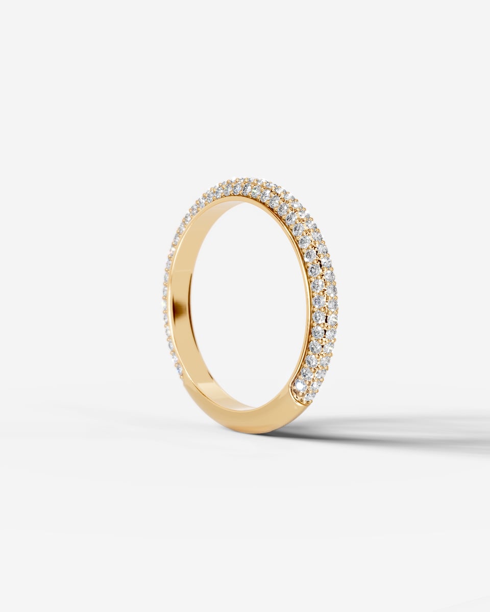 Anastasia Lab Grown Round Diamond Wedding Ring - Yellow Gold