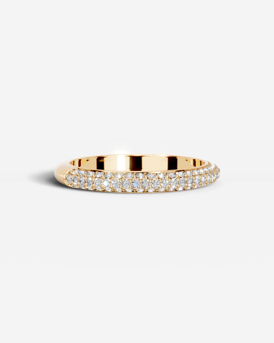 Anastasia Lab Grown Round Diamond Wedding Ring - Yellow Gold