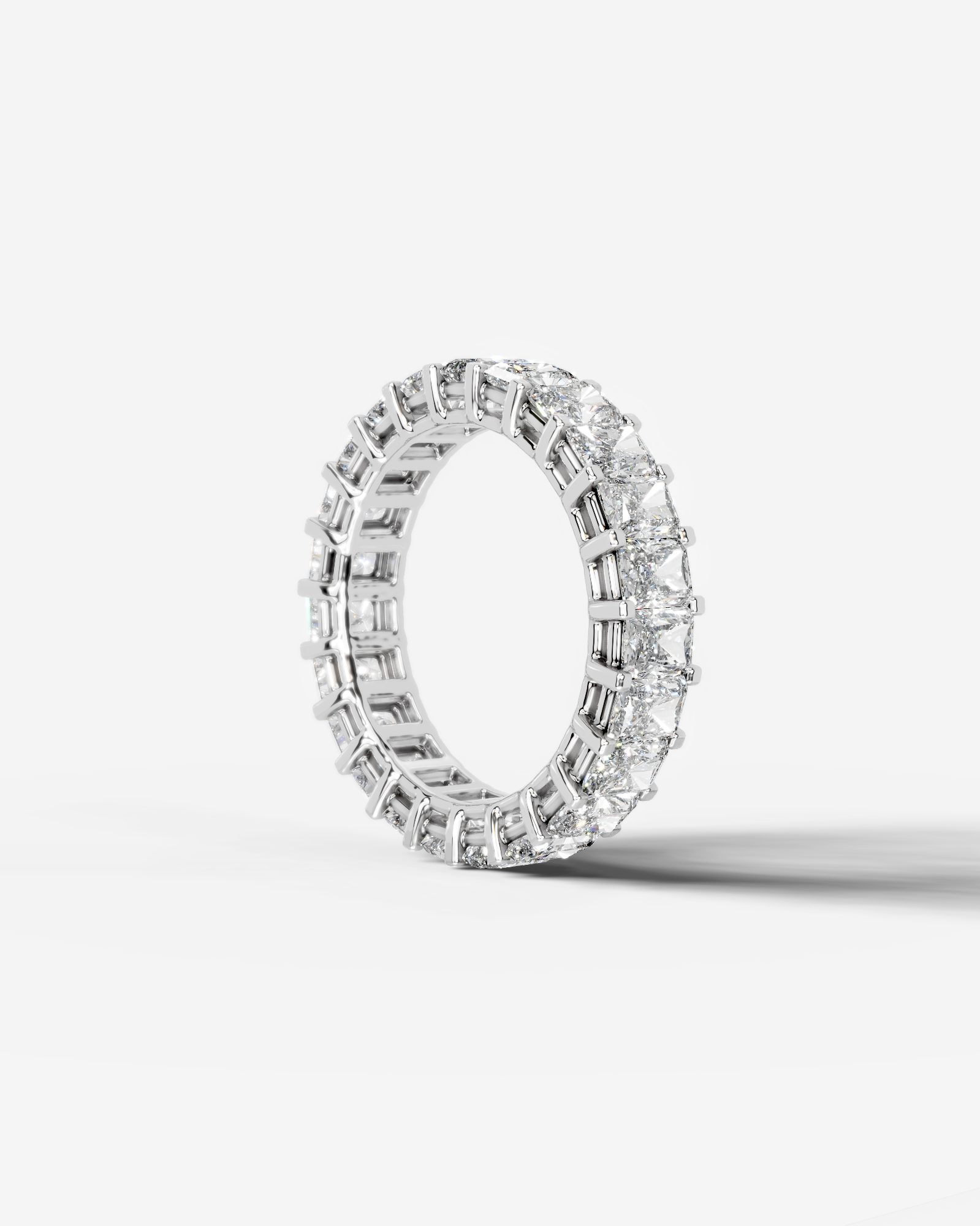 Andi Lab Grown Radiant Diamond Wedding Ring - White Gold - 18K - 6ct