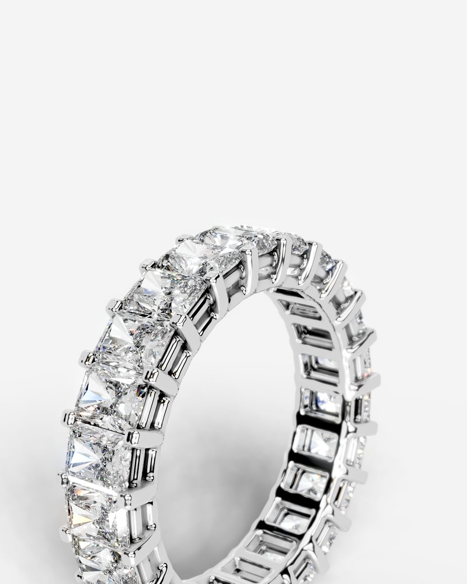 Andi Lab Grown Radiant Diamond Wedding Ring - Platinum