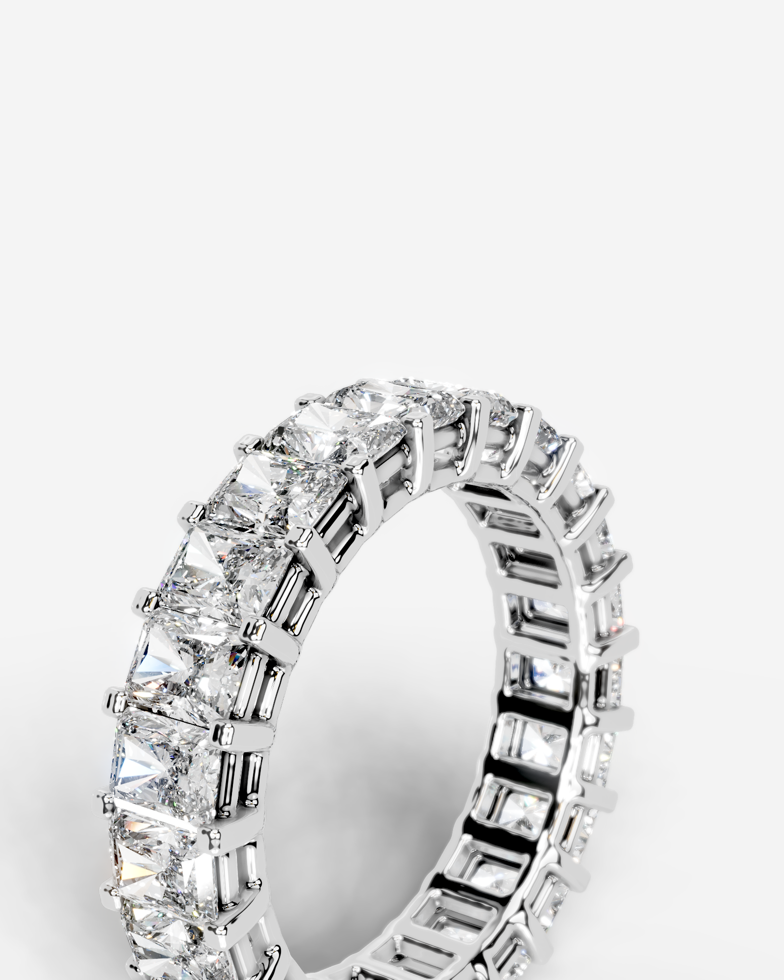 Andi Lab Grown Radiant Diamond Wedding Ring - White Gold - 14K - 6ct