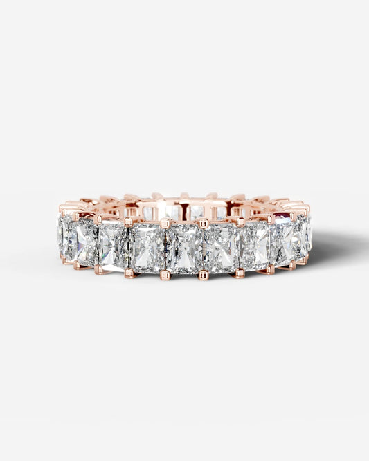 Andi Lab Grown Radiant Diamond Wedding Ring - Rose Gold