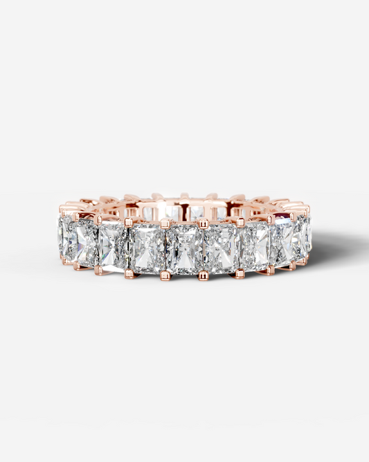 Andi Lab Grown Radiant Diamond Wedding Ring - Rose Gold - 18K - 5ct