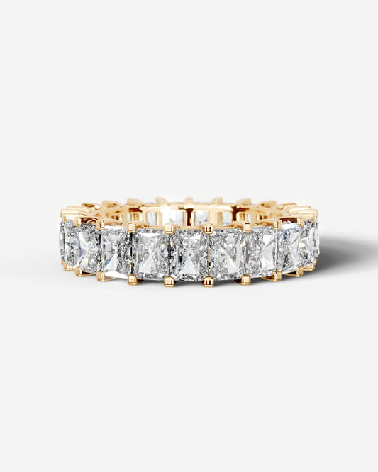 Andi Lab Grown Radiant Diamond Wedding Ring - Yellow Gold