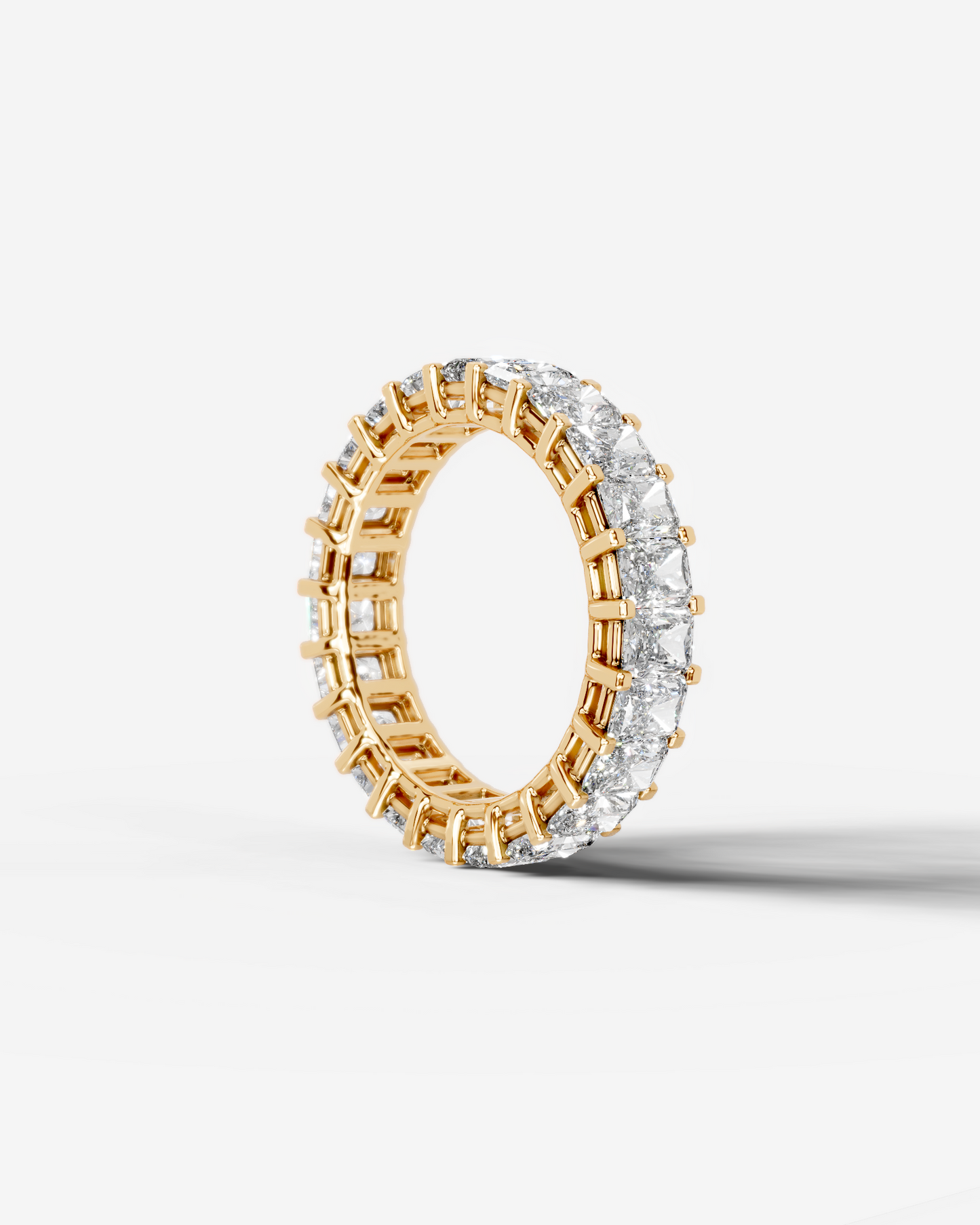 Andi Lab Grown Radiant Diamond Wedding Ring - Yellow Gold - 18K - 6ct