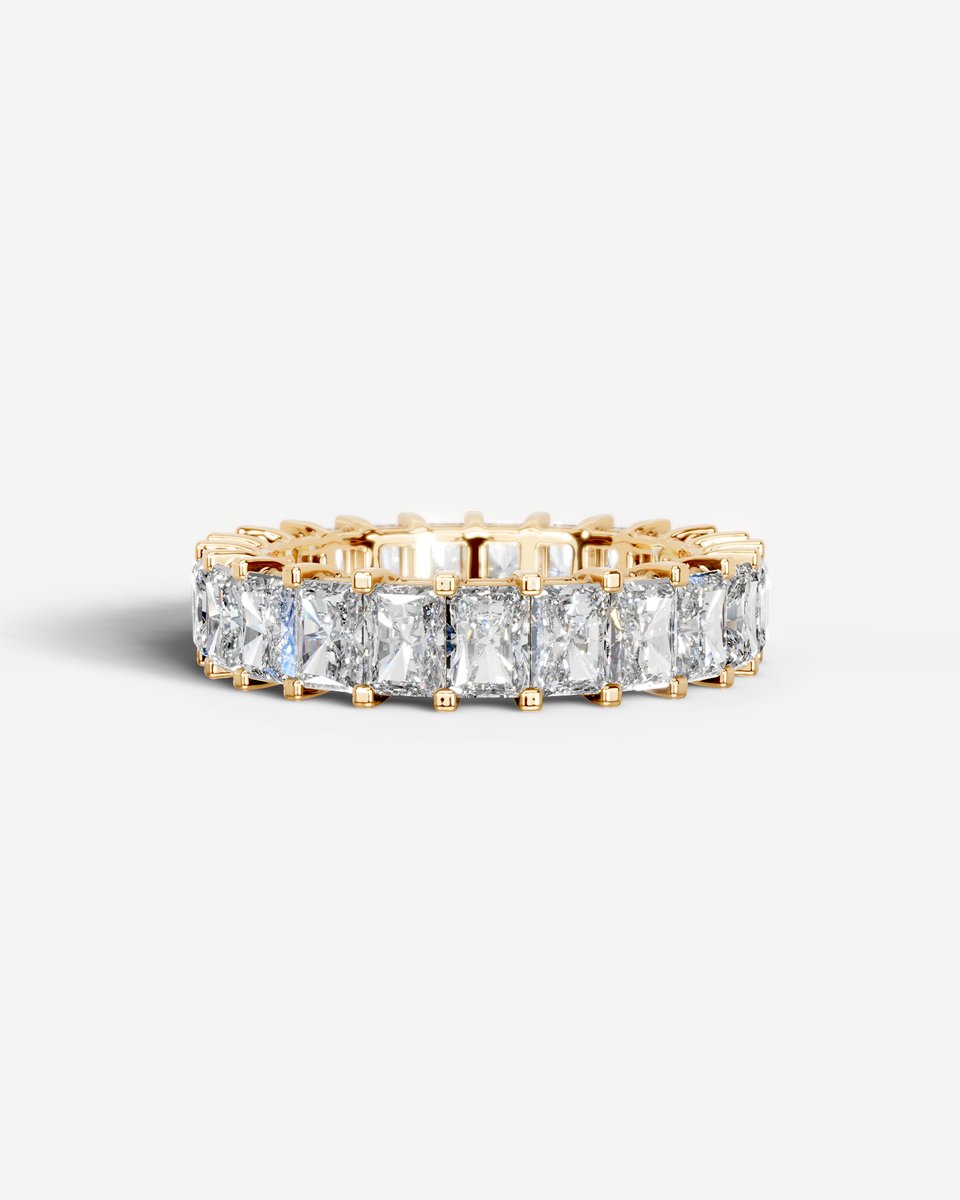 Andi Lab Grown Radiant Diamond Wedding Ring - Yellow Gold