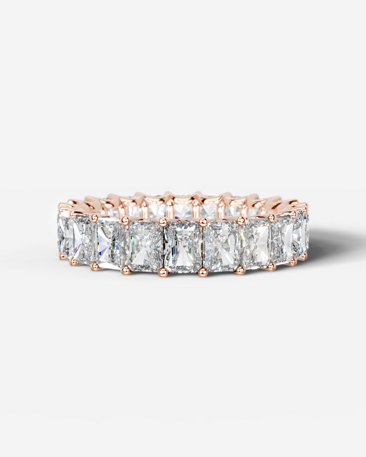 Andrea Lab Grown Radiant Diamond Wedding Ring - Rose Gold - 18K - 5ct