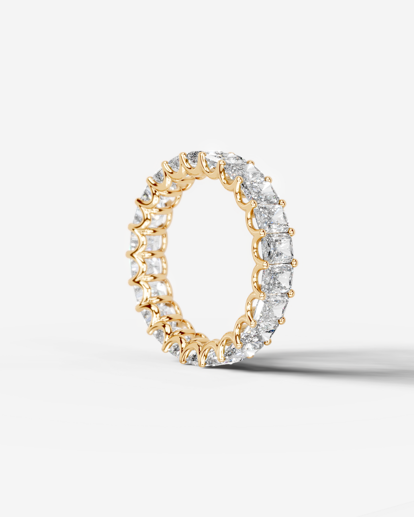 Andrea Lab Grown Radiant Diamond Wedding Ring - Yellow Gold - 18K - 6ct