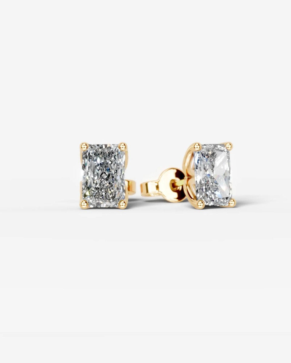 Andrea Lab Grown Radiant Diamond Wedding Ring - Yellow Gold