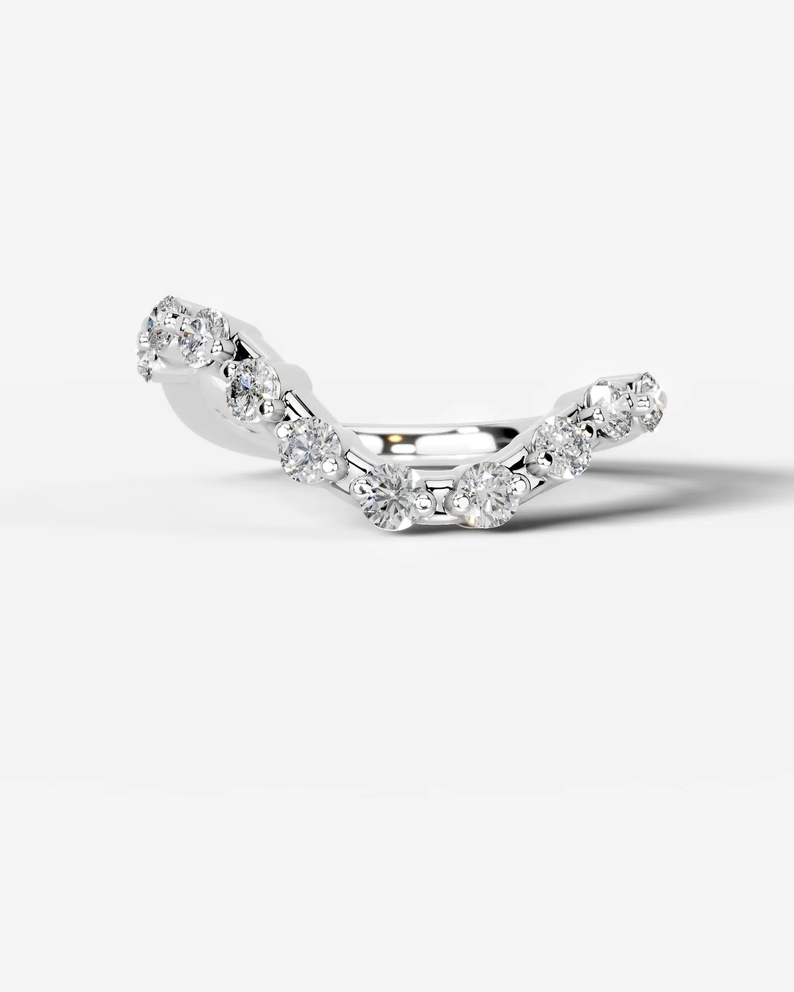 Angie  Round Lab Grown RDPLT Diamond Wedding Ring - Platinum