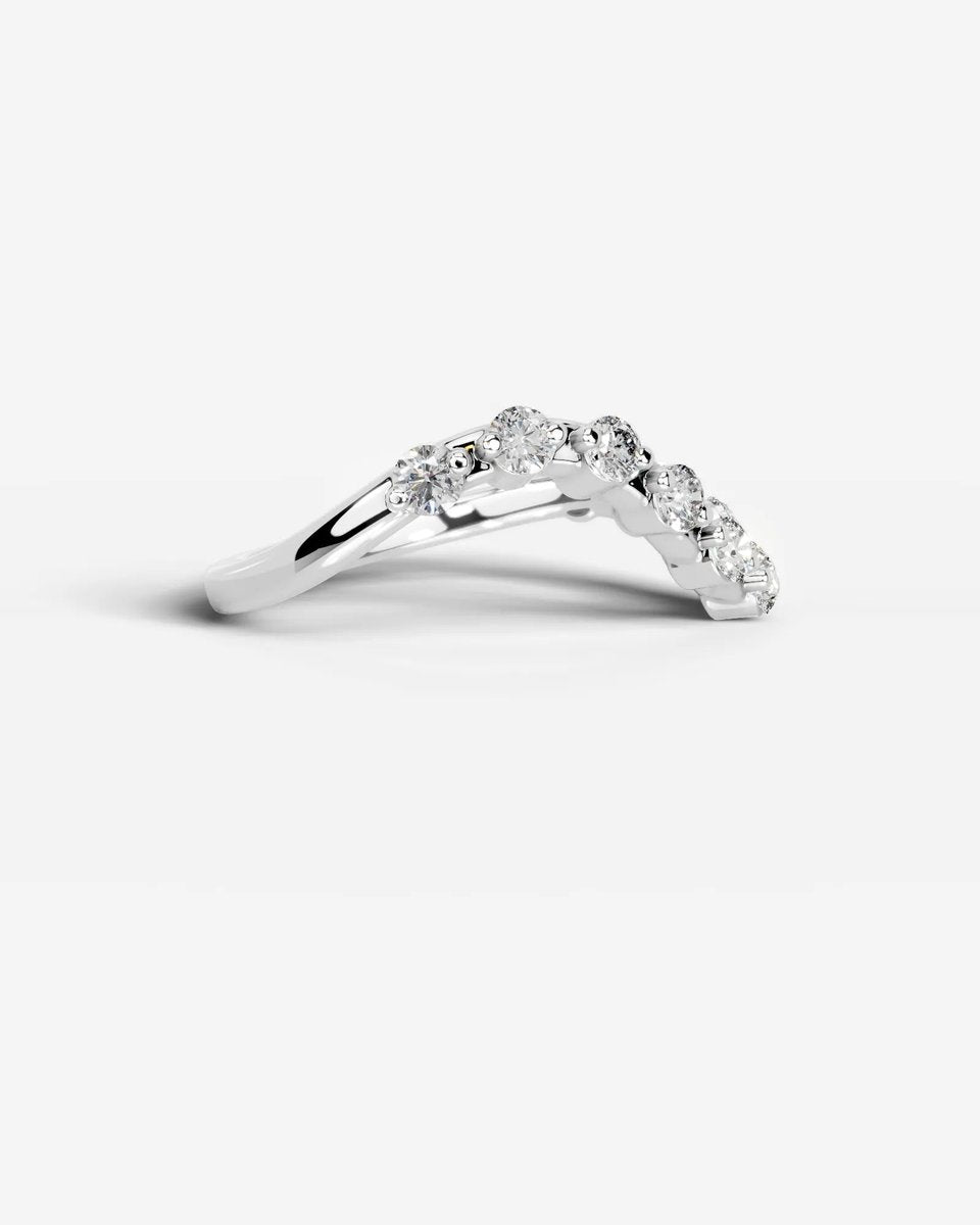 Angie  Round Lab Grown Round Diamond Wedding Ring - White Gold